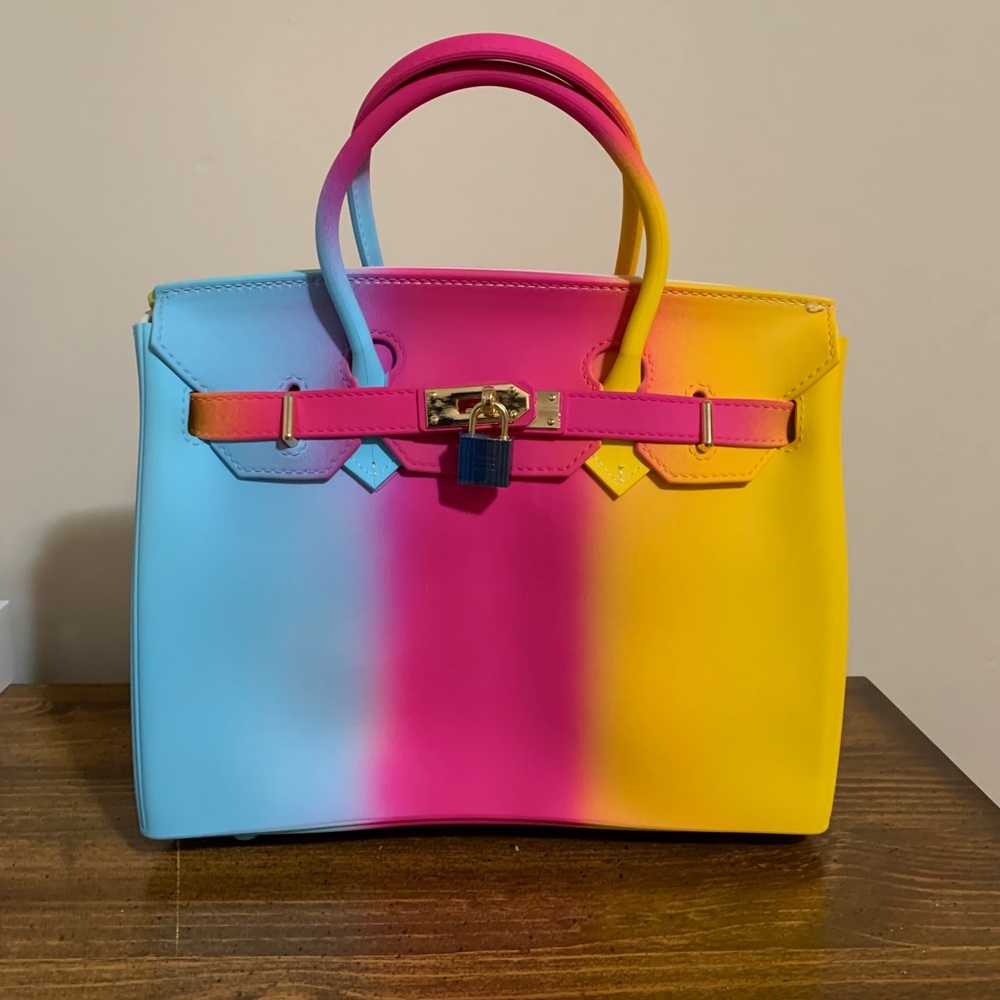 Original PVC hand painted purse